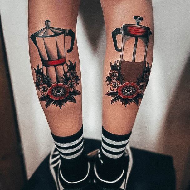 Woman With Coffee Tattoo