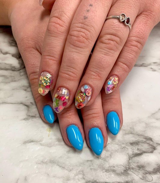 Woman With Confetti Nail