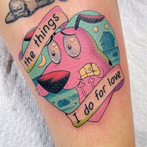 Woman With Courage The Cowardly Dog Tattoo