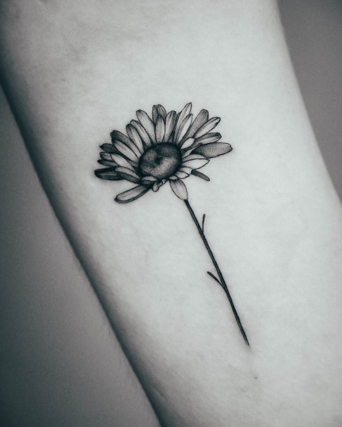 Woman With Daisy Tattoo