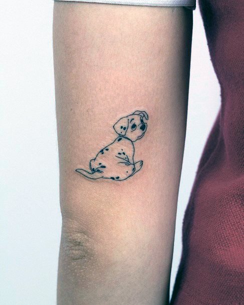 Woman With Dalmatian Tattoo