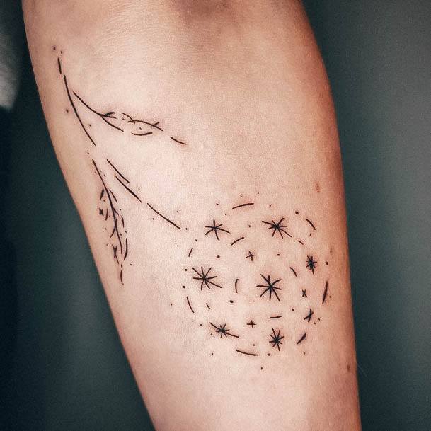 Woman With Dandelion Tattoo