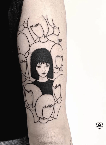 Woman With Depression Tattoo