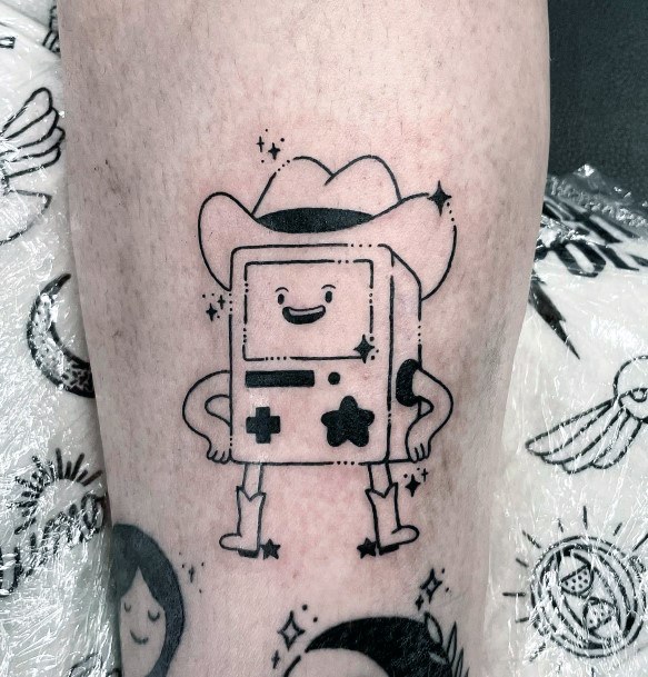 Woman With Fabulous Adventure Time Tattoo Design