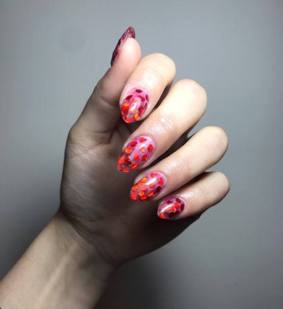 Woman With Fabulous Aquarium Nail Design