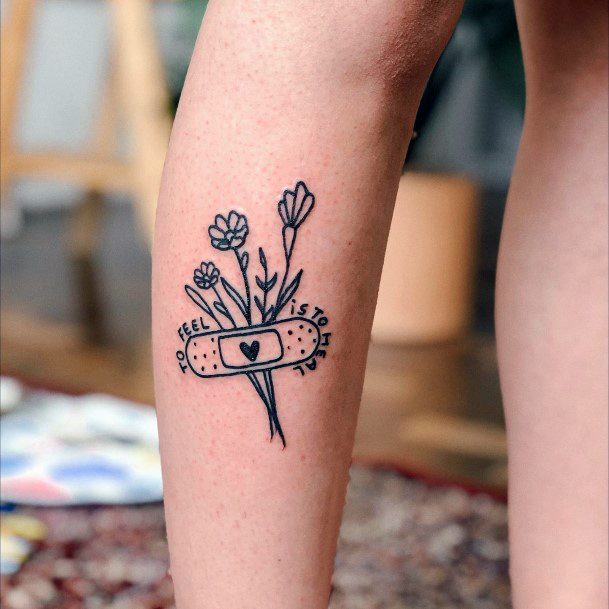 Top 100 Best Bandaid Tattoos For Women - Bandage Design Ideas - Honey  Bramble ™
