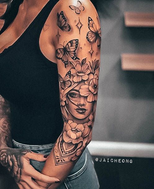 Woman With Fabulous Best Tattoo Design