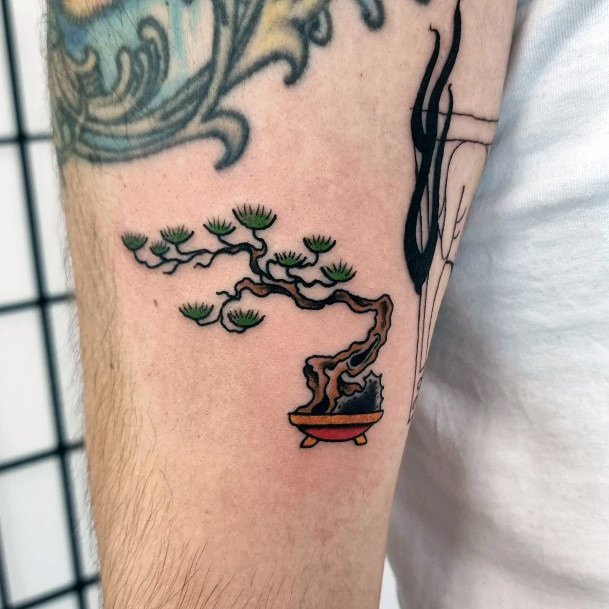 Woman With Fabulous Bonsai Tattoo Design