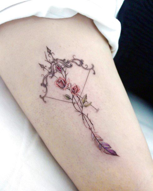 Top 100 Best Bow And Arrow Tattoos For Women - Archery Design Ideas