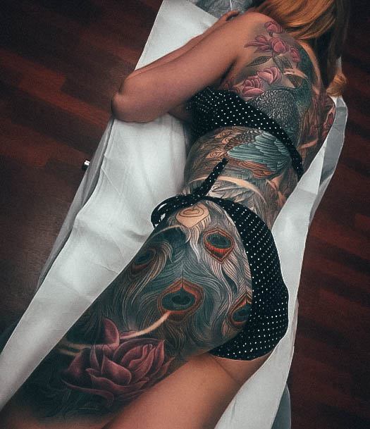 Woman With Fabulous Butt Tattoo Design