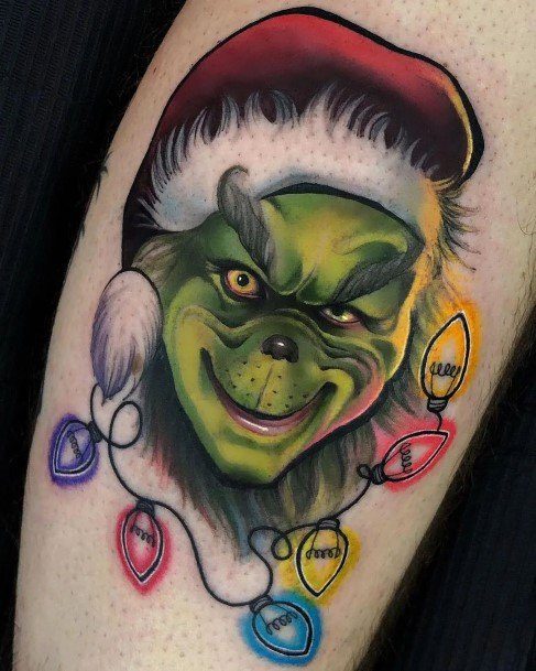 Woman With Fabulous Christmas Tattoo Design