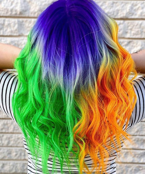 Woman With Fabulous Cool Hair Dye Ideas Design