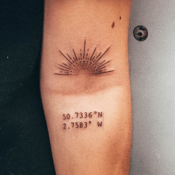 Woman With Fabulous Coordinates Tattoo Design