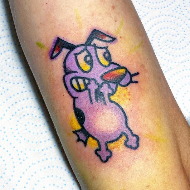 Woman With Fabulous Courage The Cowardly Dog Tattoo Design
