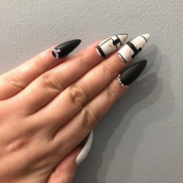 Woman With Fabulous Crown Nail Design