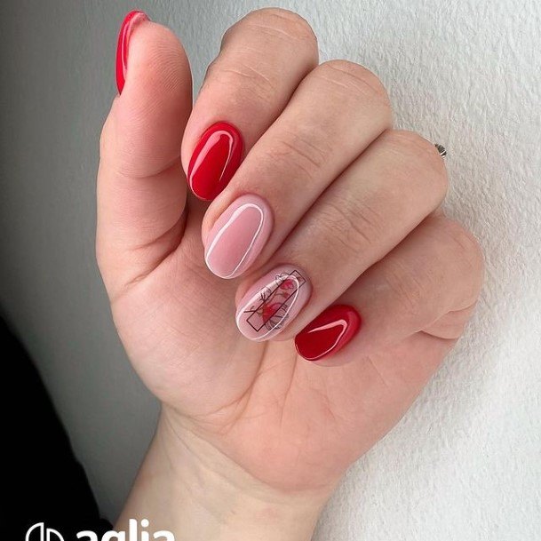 Woman With Fabulous Deep Red Nail Design