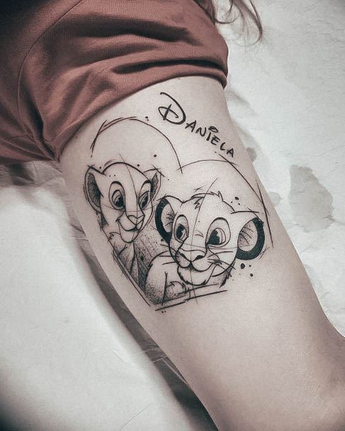 Woman With Fabulous Disney Tattoo Design