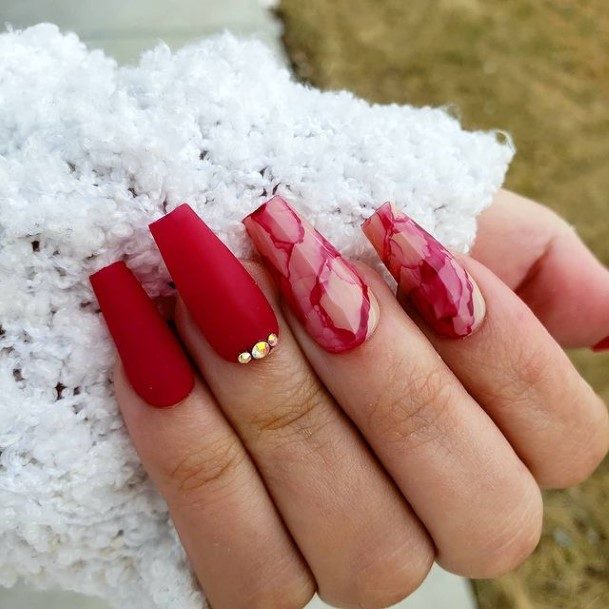 Woman With Fabulous February Nail Design
