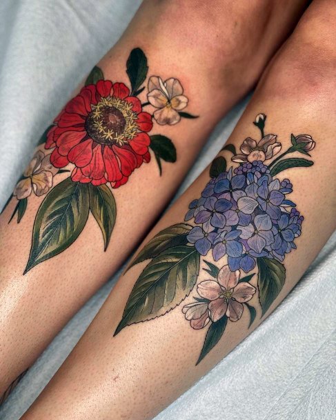 Woman With Fabulous Gardening Tattoo Design