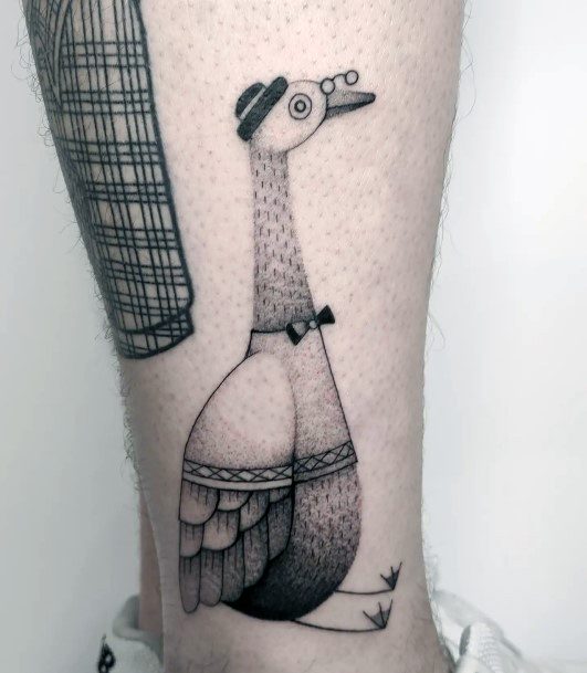 Woman With Fabulous Goose Tattoo Design