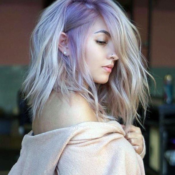 Woman With Fabulous Grey Ombre Hairstyles Design