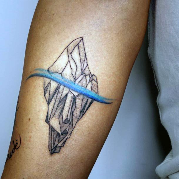 Woman With Fabulous Iceberg Tattoo Design