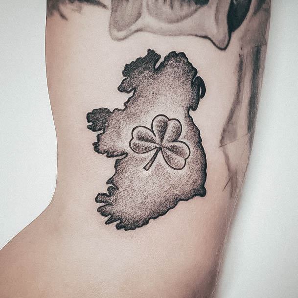 Woman With Fabulous Irish Tattoo Design