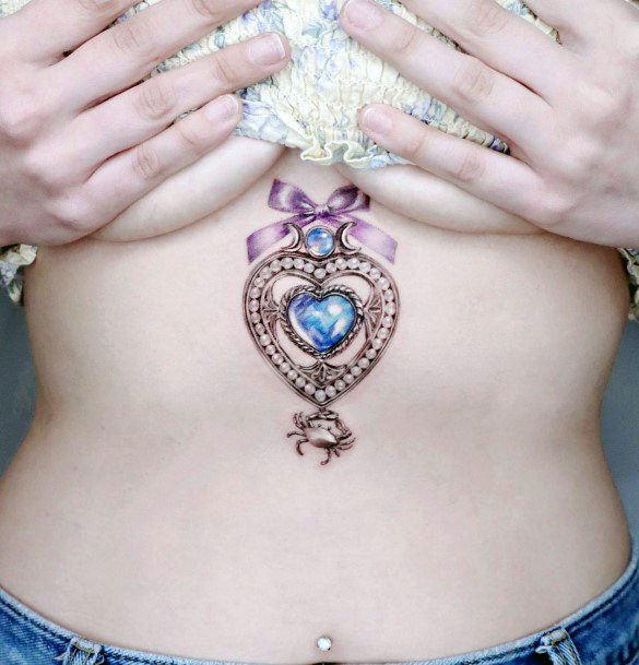 Woman With Fabulous Jewelry Tattoo Design