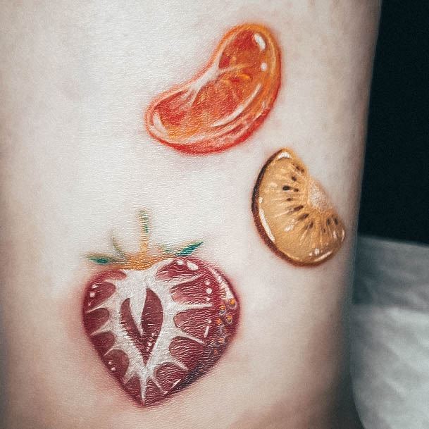 Woman With Fabulous Kiwi Tattoo Design