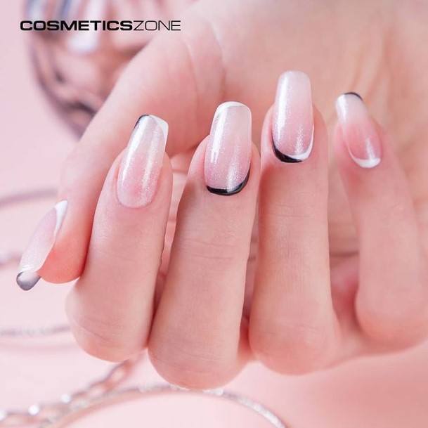 Woman With Fabulous Light Nail Design