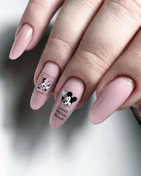 Woman With Fabulous Mickey Mouse Nail Design