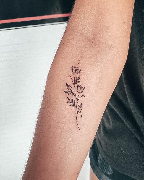 Woman With Fabulous Minimalist Tattoo Design