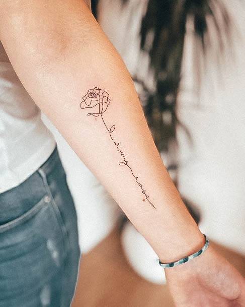 Woman With Fabulous Name Tattoo Design