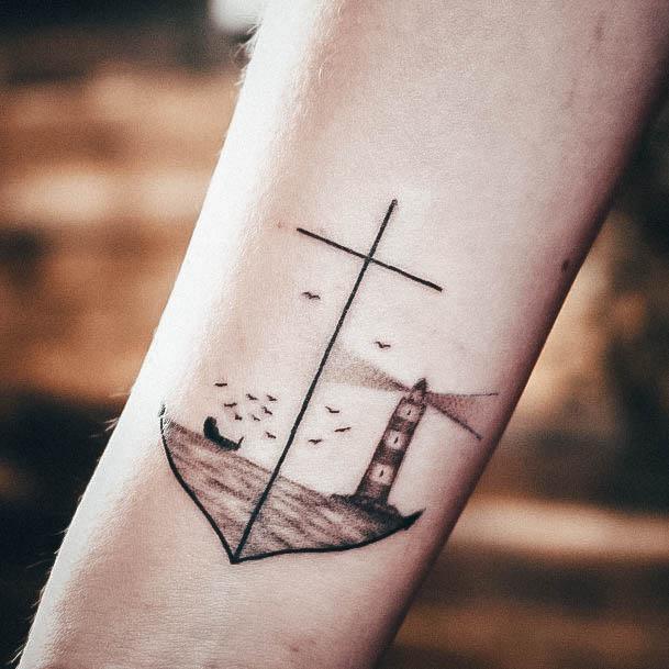 Woman With Fabulous Nautical Tattoo Design