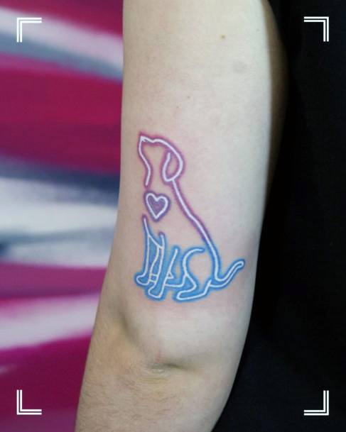 Woman With Fabulous Neon Tattoo Design