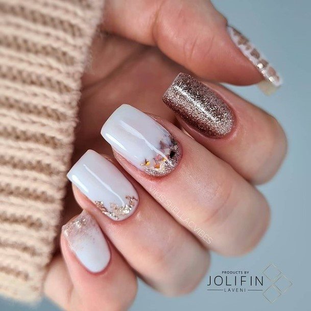 Woman With Fabulous New Years Nail Design