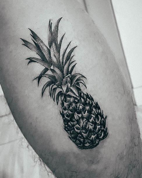 Woman With Fabulous Pineapple Tattoo Design