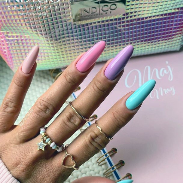 Woman With Fabulous Plain Nail Design