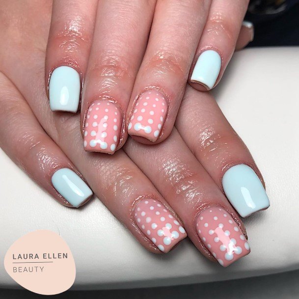 Woman With Fabulous Polka Dot Nail Design