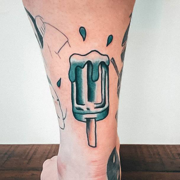 Woman With Fabulous Popsicle Tattoo Design