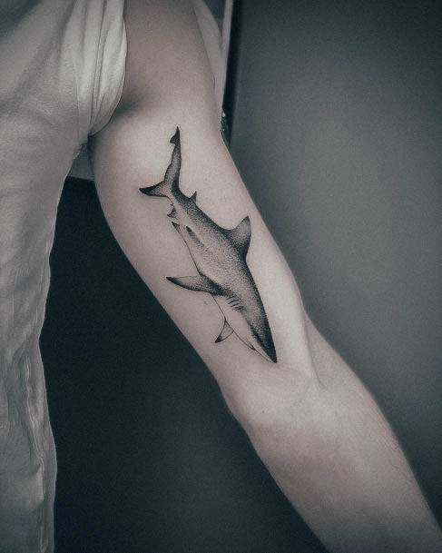 Woman With Fabulous Shark Tattoo Design