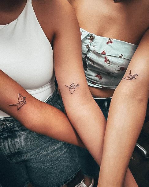 Woman With Fabulous Sibling Tattoo Design