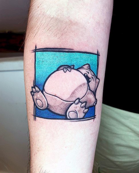 Woman With Fabulous Snorlax Tattoo Design