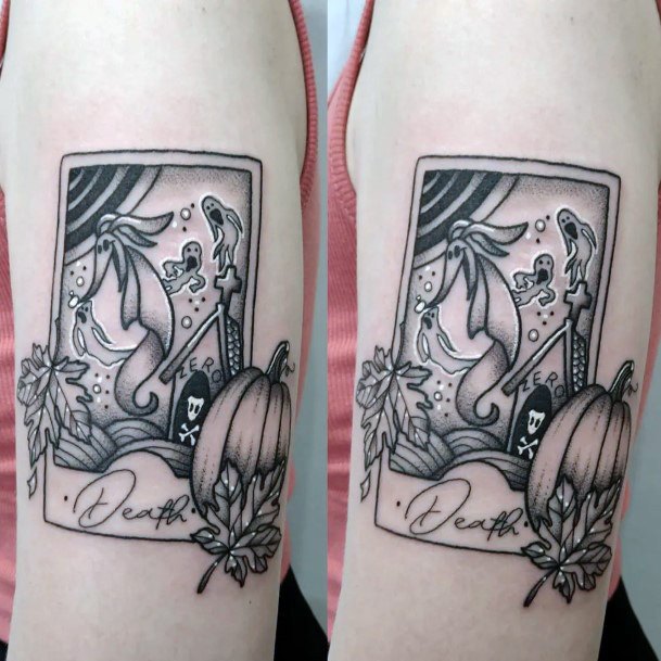 Woman With Fabulous Tarot Card Tattoo Design