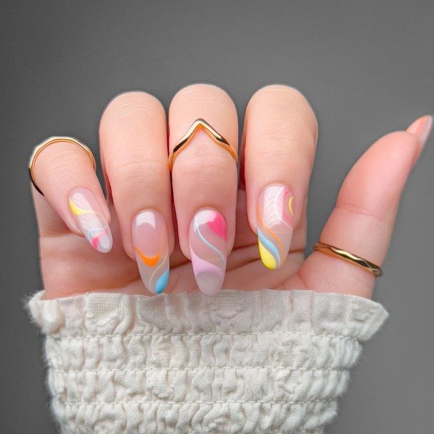Woman With Fabulous Vacation Nail Design