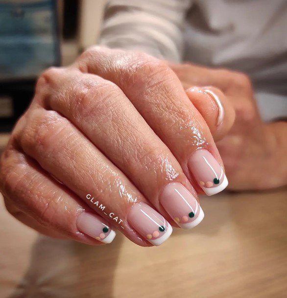 Woman With Fabulous White French Nail Design