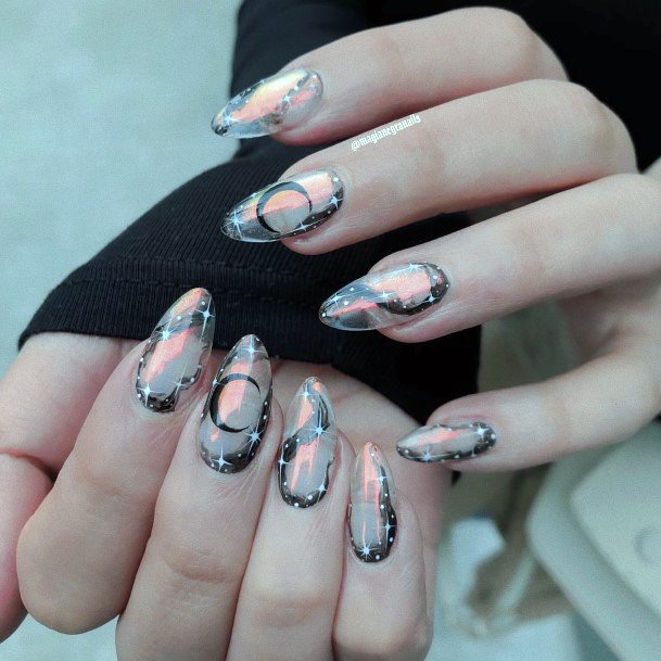 Woman With Fabulous Witch Nail Design