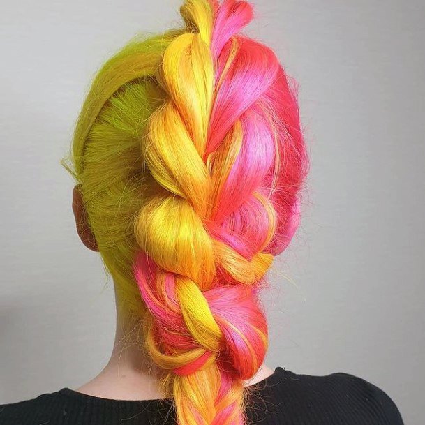 Woman With Fabulous Yellow Hairstyles Design