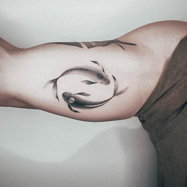 Woman With Fish Tattoo Design