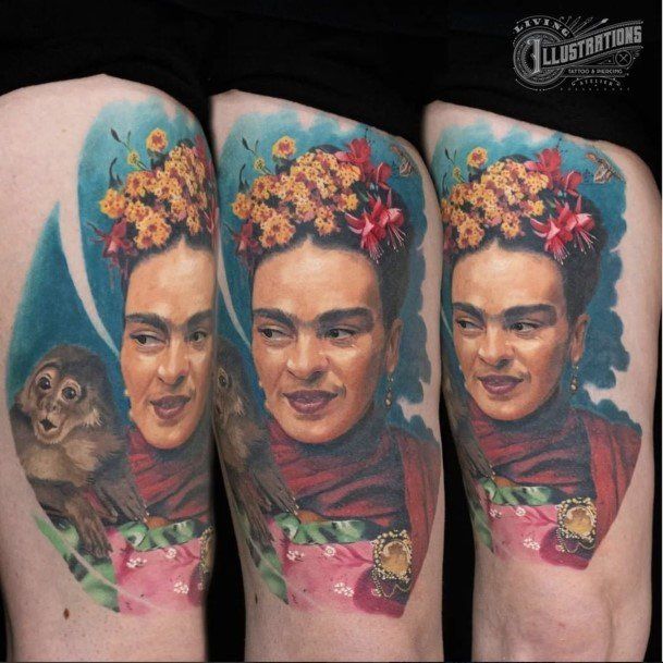 Woman With Frida Tattoo